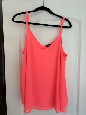 Torrid coral pink double layer tank top Cami size 1 (14/16)